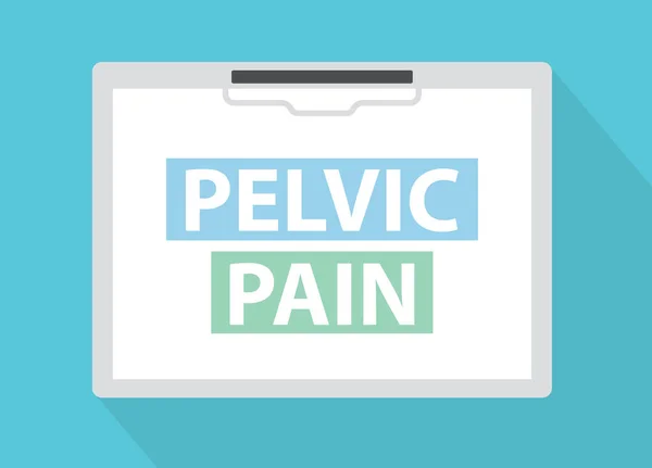 Pelvic Pain Written Clipboard Vector Illustratio — Stock vektor