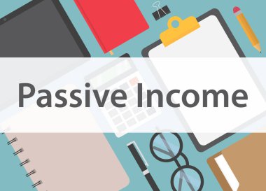 Pasif gelir-vektör illüstrasyonu kavramı