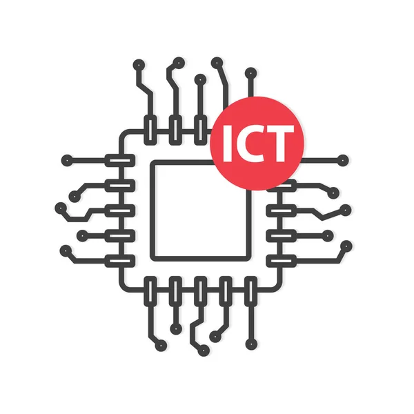 Ict Information Communication Technology Concept Vector Illustration — Stock Vector