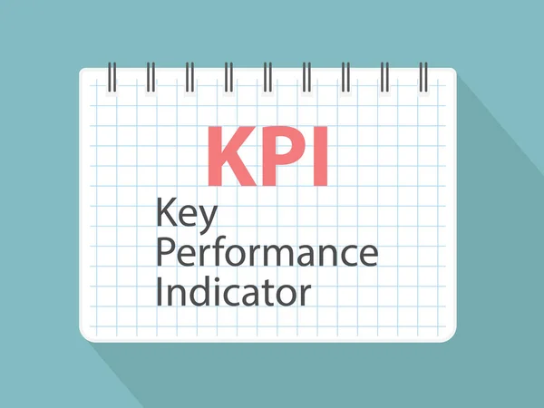 Kpi Key Performance Indicator Notizbuch Geschrieben Vektor Illustration — Stockvektor