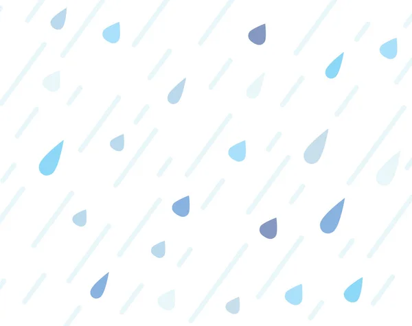 Regn Droppar Bakgrund Vektor Illustration — Stock vektor