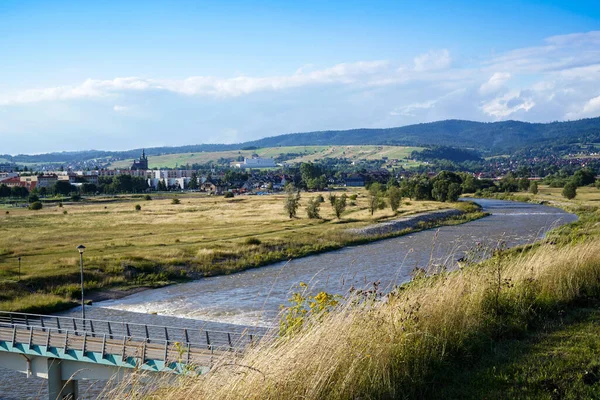 Boulevards Dunajec River Nowy Targ Poland — Stock Photo, Image