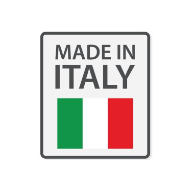 İtalya bayrağı, çıkartma, mühür, rozet - vektör illüstrasyonunda yapıldı