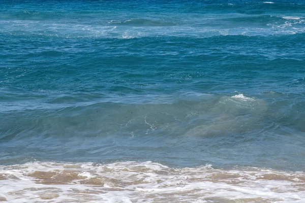 Azul Mar Ondas Fundo — Fotografia de Stock