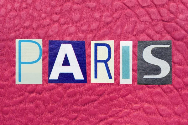 Paryż tekst — Zdjęcie stockowe
