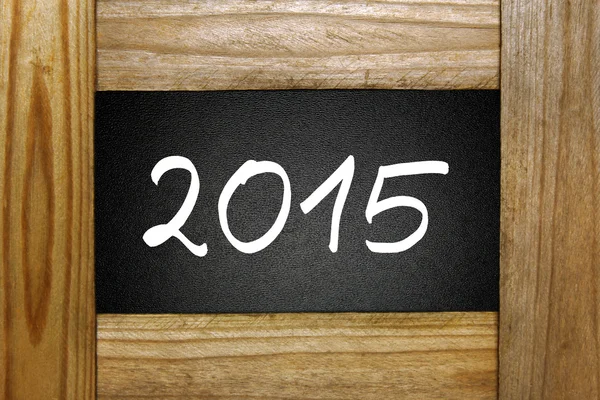 Frohes neues Jahr 2015, Zahl auf Tafel — Stockfoto