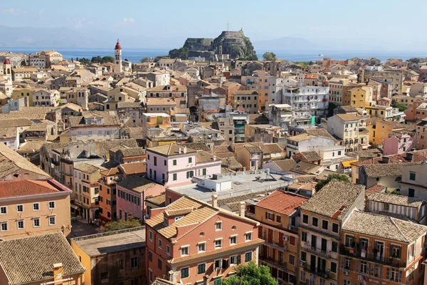 Prachtig panoramisch uitzicht van Corfu, Griekenland — Stockfoto