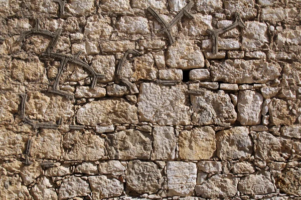 Ancient stone wall texture — Stock Photo, Image