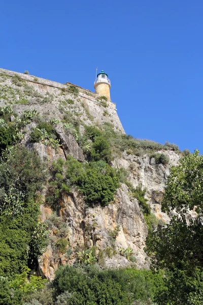 Maják v Corfu, Řecko — Stock fotografie