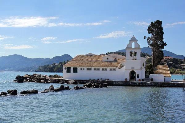 Vlacherna Manastırı, Vigla, corfu, Yunanistan — Stok fotoğraf