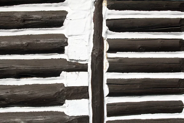 Closeup of old wooden house wall — Stock Photo, Image