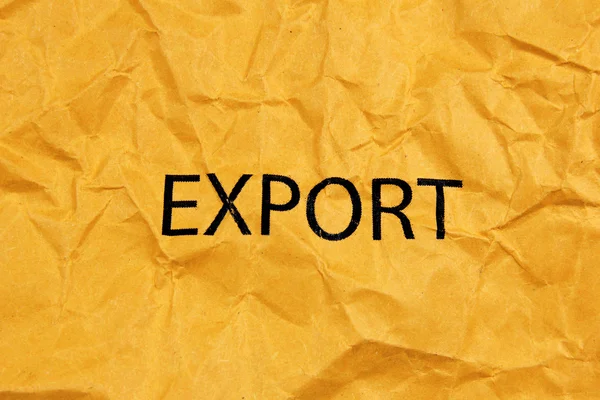 Word export on yellow paper — Stock Photo, Image