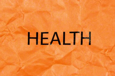 Kağıt üzerinde kelime sağlık