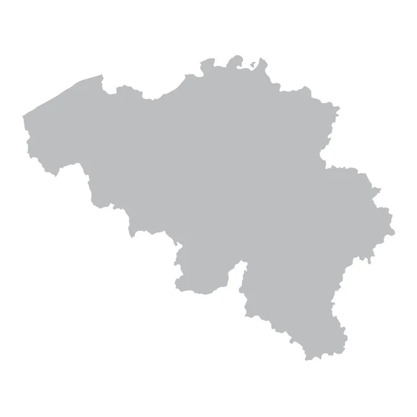 Šedá mapa Belgie — Stockový vektor