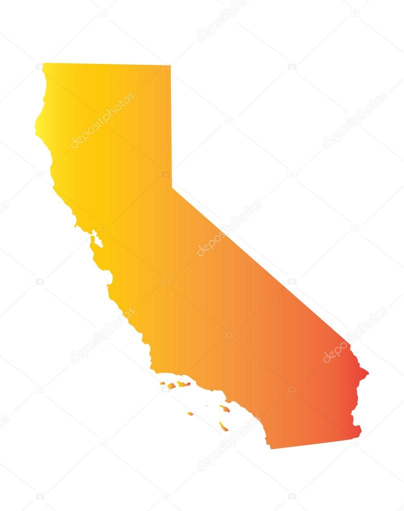 Orange map of California