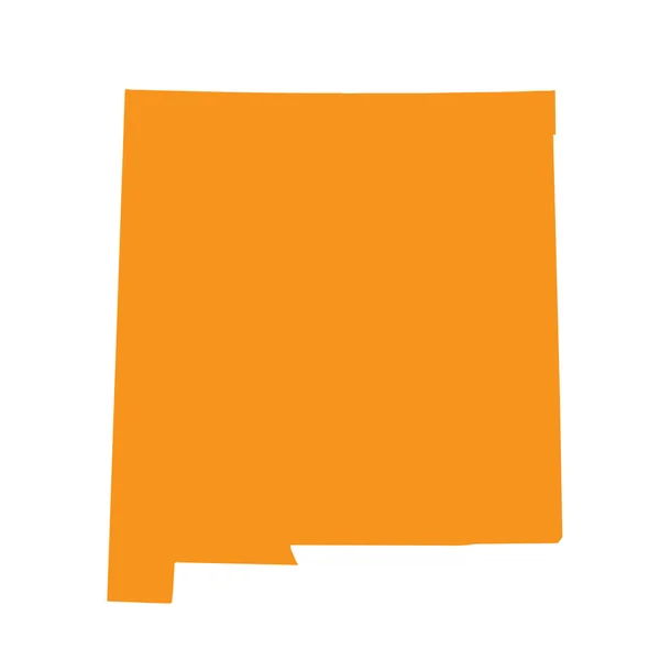 Mappa arancione del Nuovo Messico — Vettoriale Stock