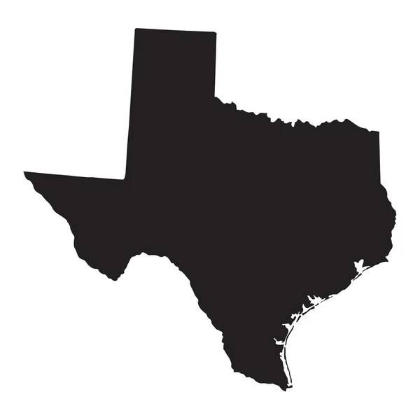 Carte noire de Texas — Image vectorielle