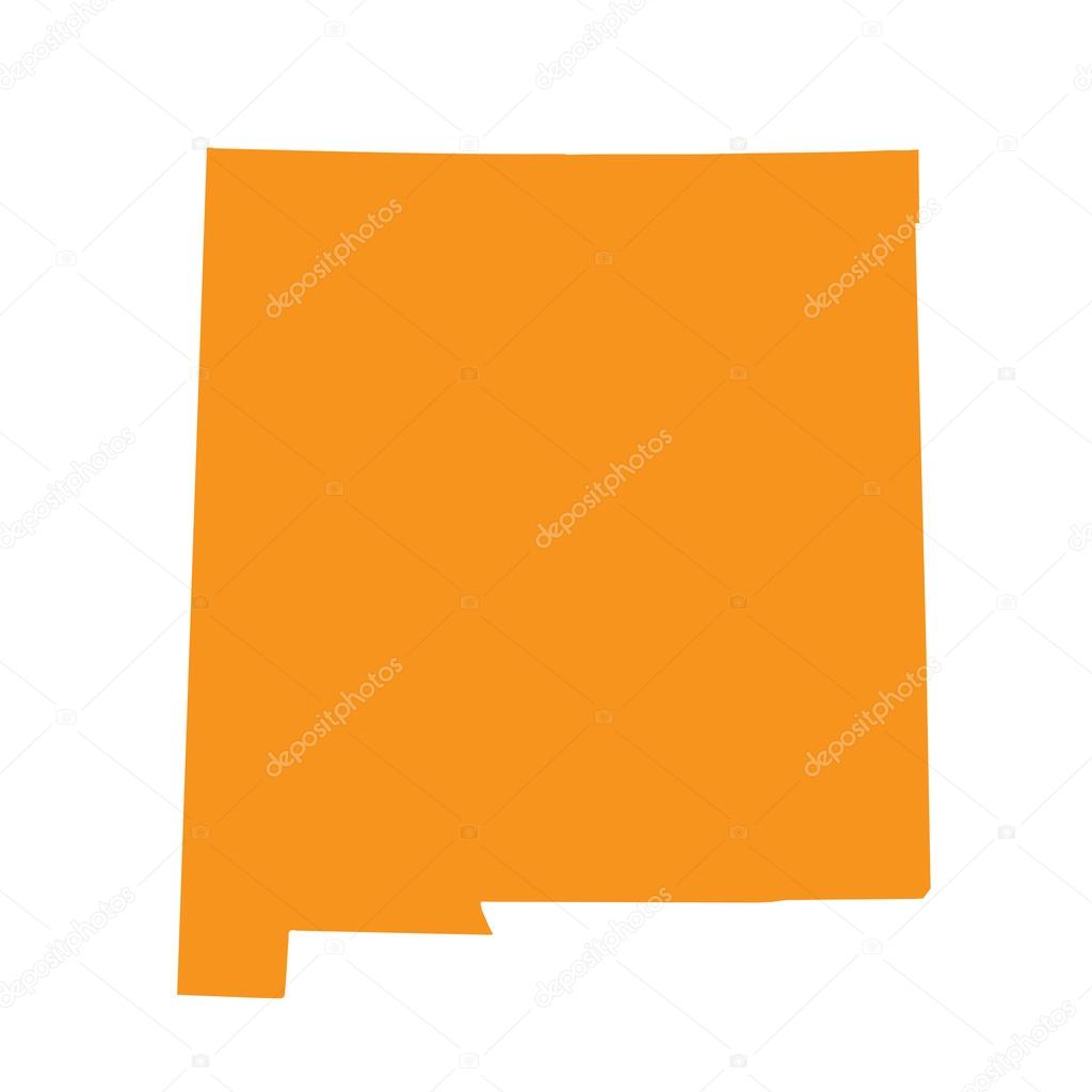 Orange map of New Mexico