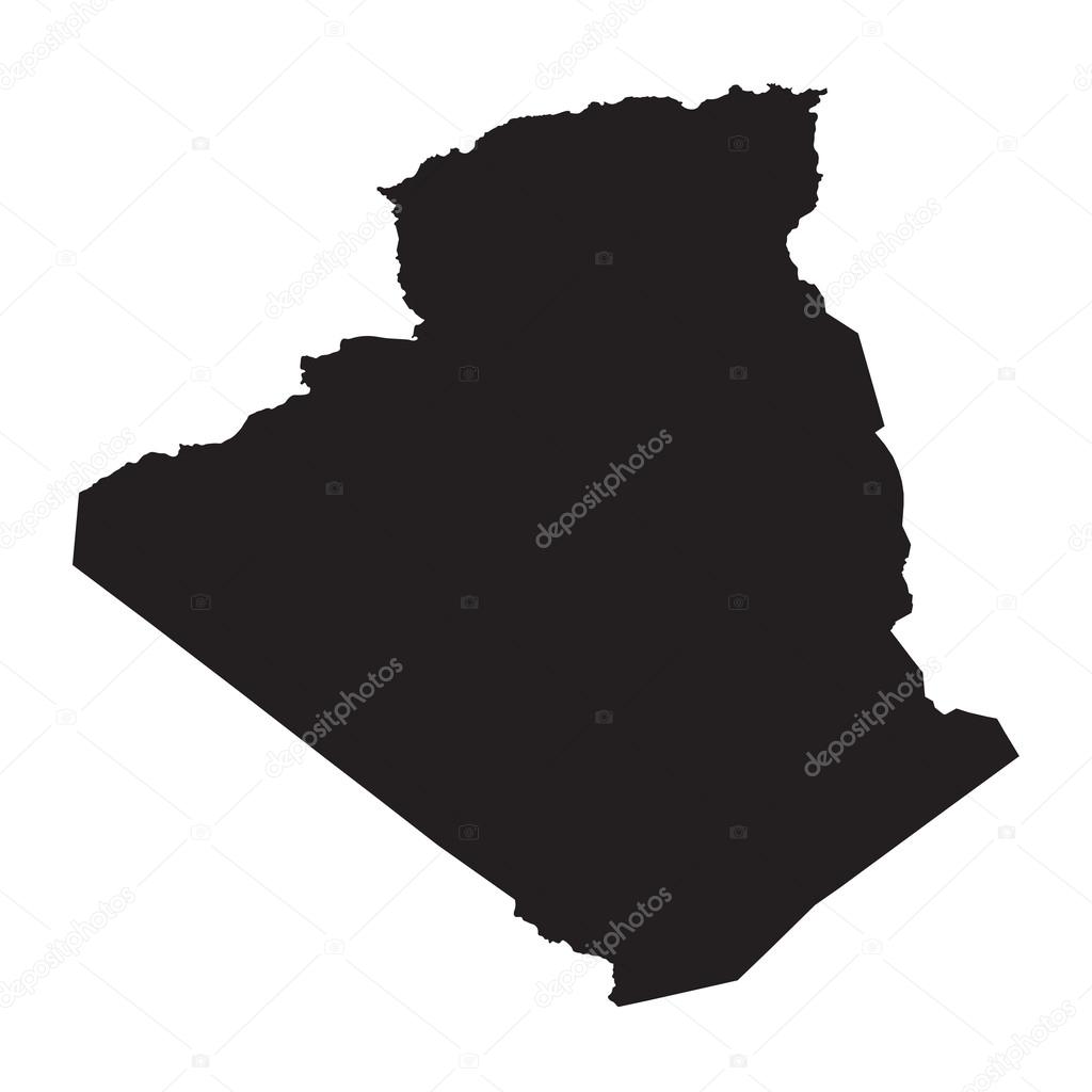 Black map of Algeria