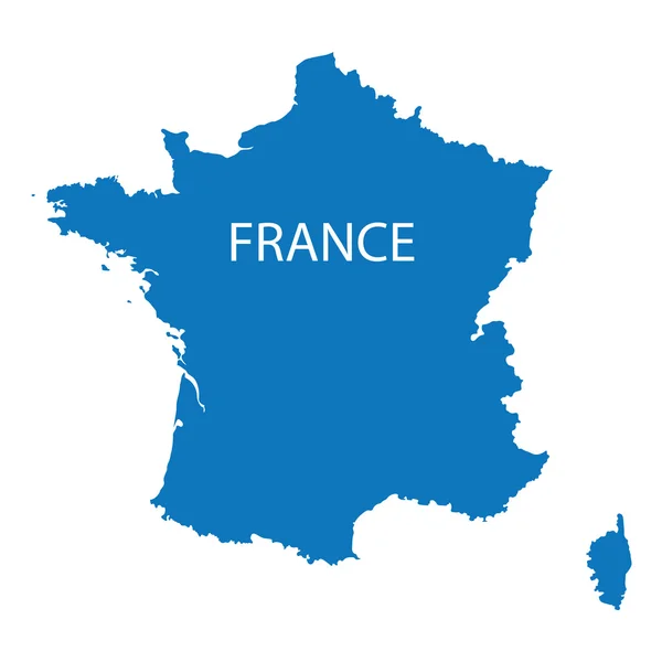 Blue map of France — Stock Vector