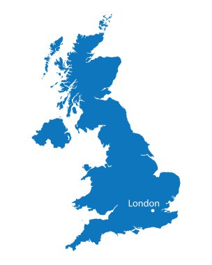 Mavi Haritası İngiltere Londra göstergesi ile