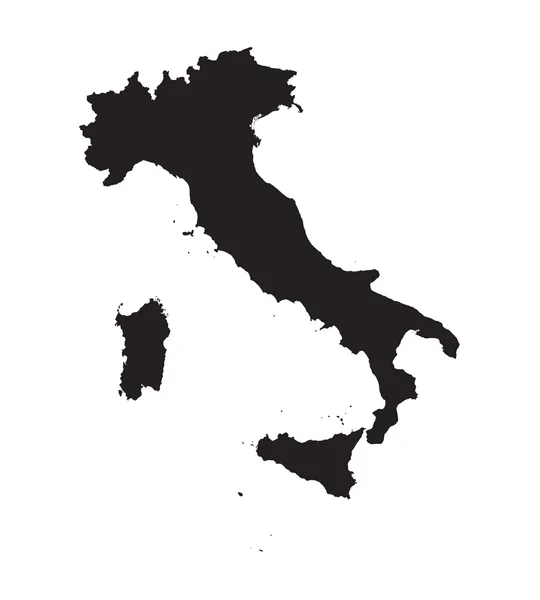 Carte noire de l'Italie — Image vectorielle