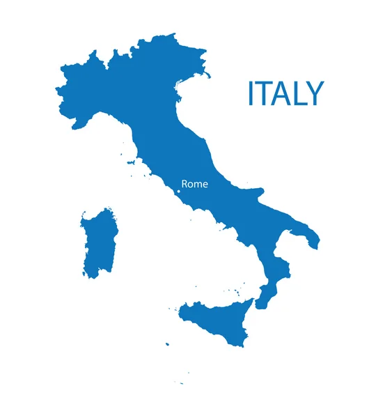 Carte bleue de l'Italie — Image vectorielle