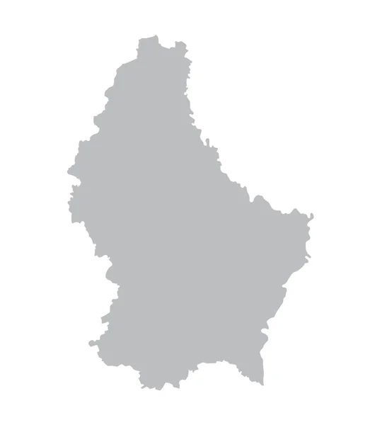 Grå karta över Luxembourg — Stock vektor