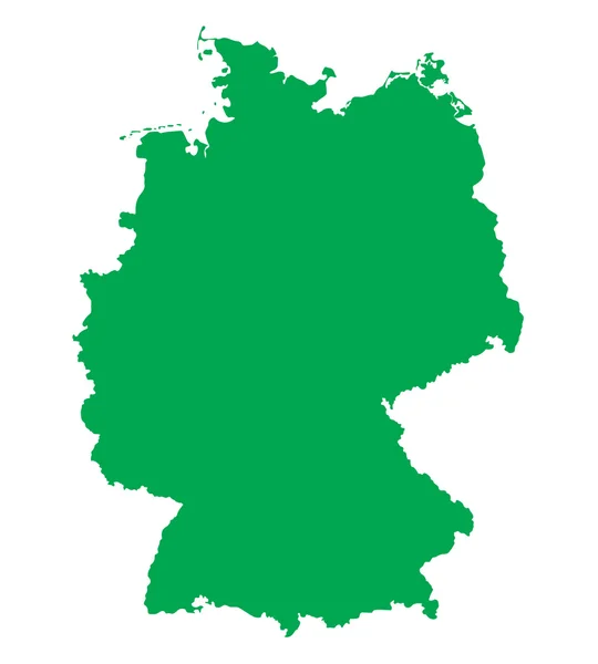 Mapa verde de Alemania — Archivo Imágenes Vectoriales