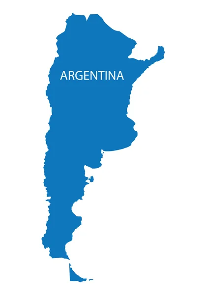 Blue map of Argentina — Stock Vector