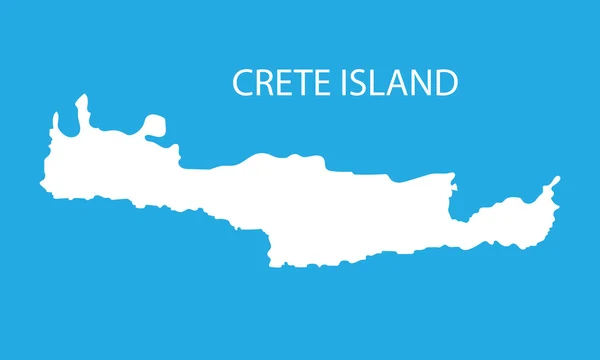 White map of Crete — Stock Vector