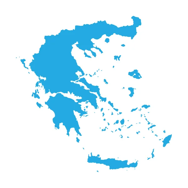 Blue map of Greece — Stock Vector