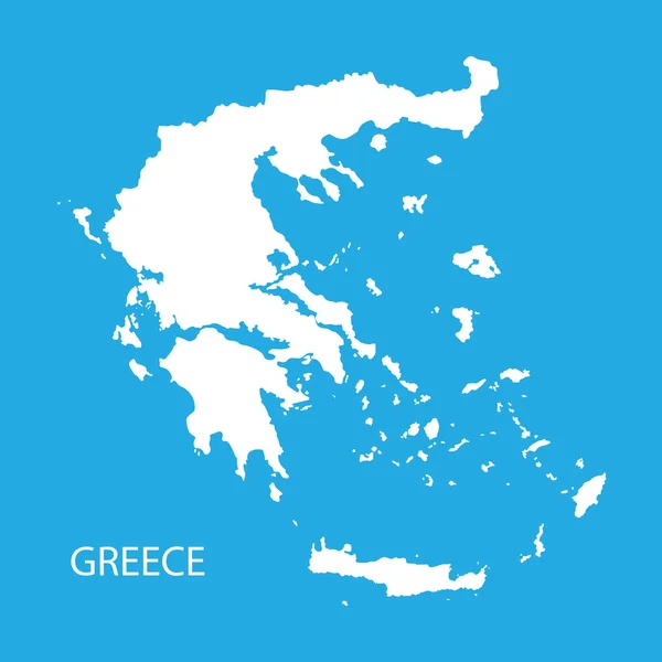 White map of Greece — Stock Vector