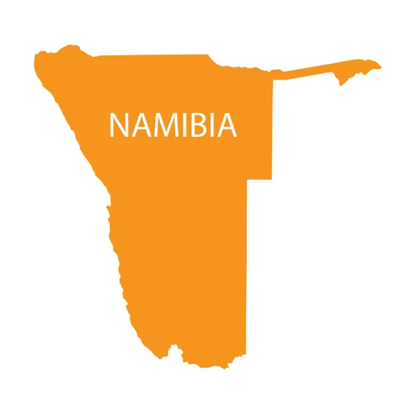 Oranžové mapa z Namibie — Stockový vektor