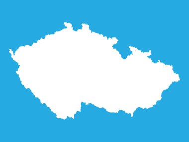 White map of Czech Republic