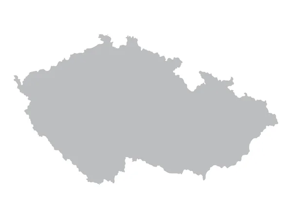 Grey map of Czech Republic — ストックベクタ