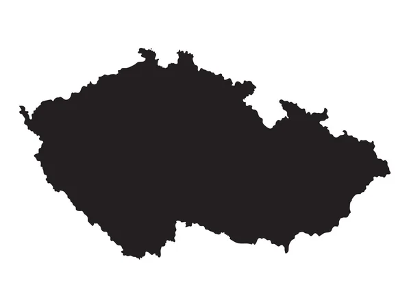 Black map of  Czech Republic — ストックベクタ