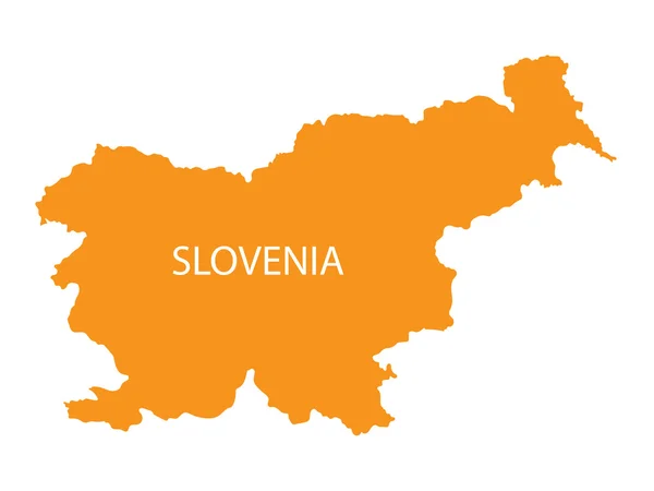 Oranžové mapa Slovinska — Stockový vektor