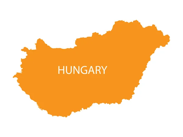 Orange map of Hungary — Stock Vector