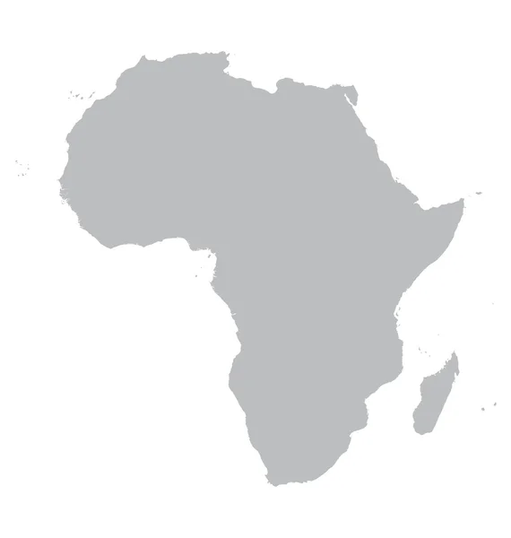 Carte grise de l'Afrique — Image vectorielle