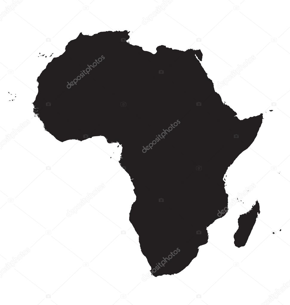 Black map of Africa