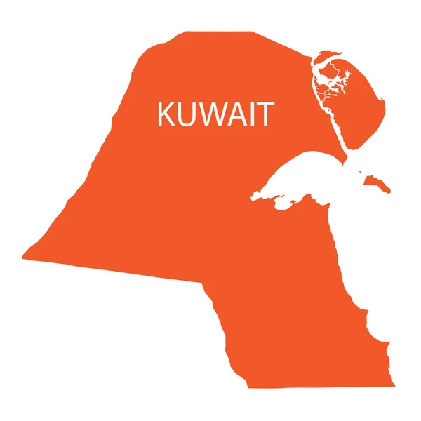 Carte orange de Koweït — Image vectorielle