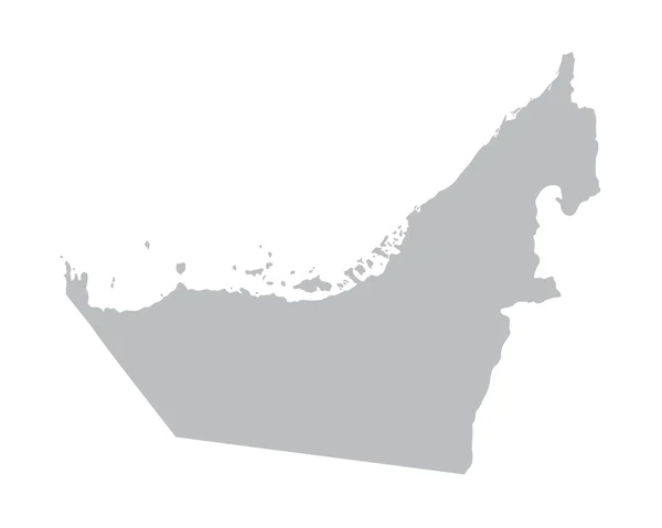 Carte grise de Émirats arabes unis — Image vectorielle