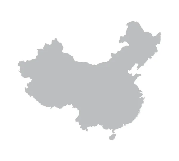 Grey map of China — Stock Vector