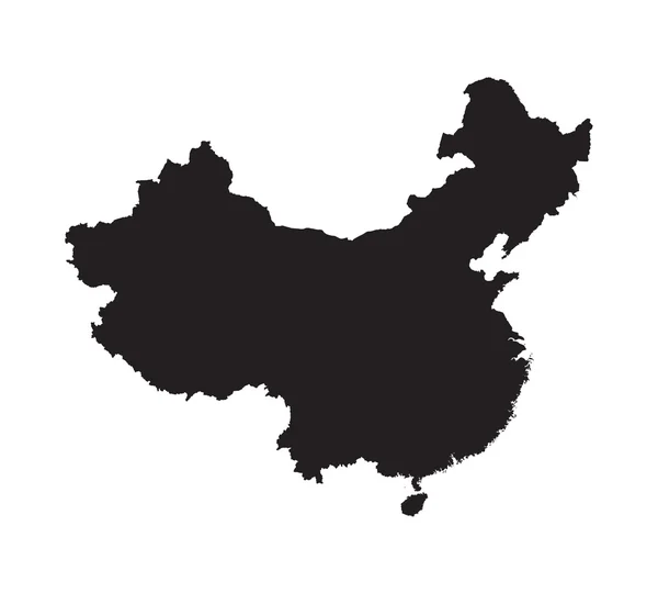 중국의 검은 지도 — 스톡 벡터