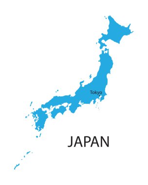 Mavi Haritası Japonya Tokyo göstergesi ile