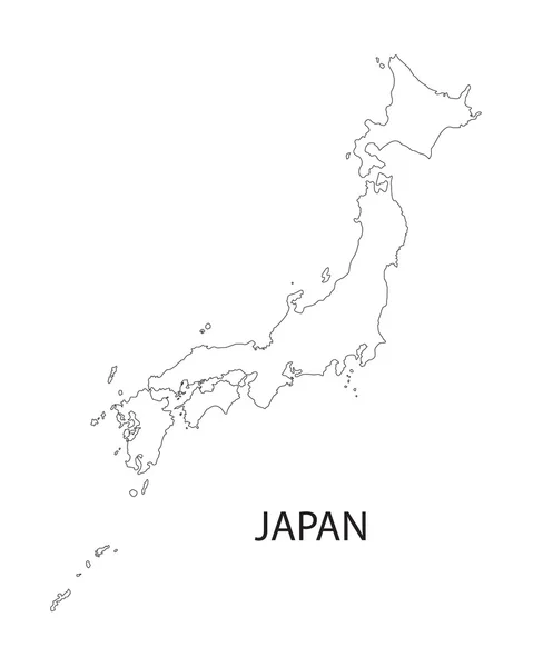 Outline of Japan map — Stock Vector