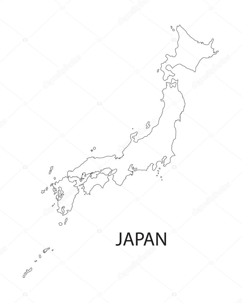 Outline of Japan map