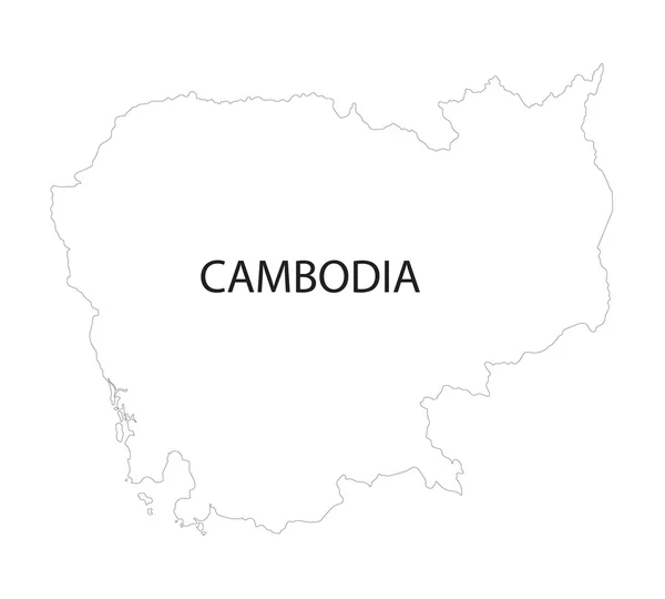 Outline map of Cambodia — Stock Vector