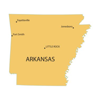 Arkansas sarı Haritası